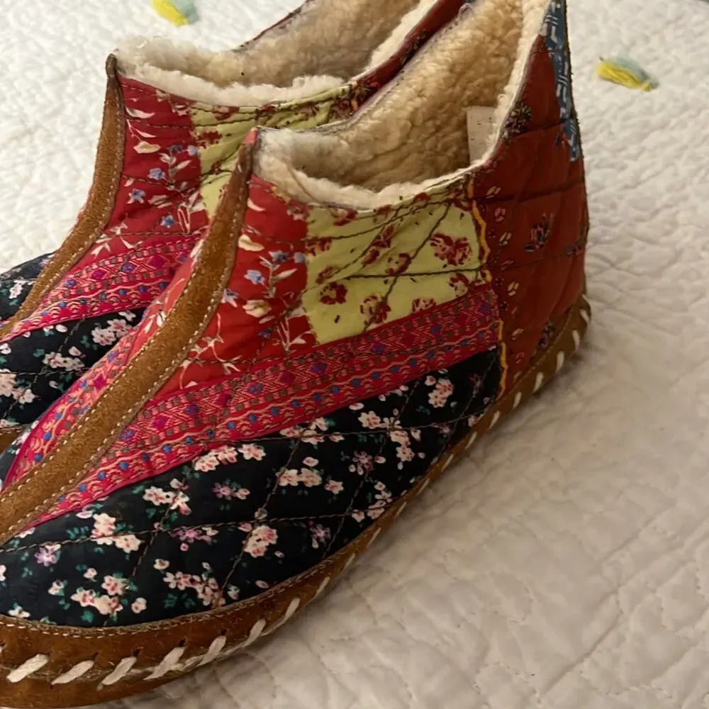 Free People Multicolor Patchwork Flats - image 2